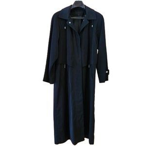 Women's Black Portrait Trench Coat SZ: 7/8